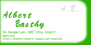 albert basthy business card